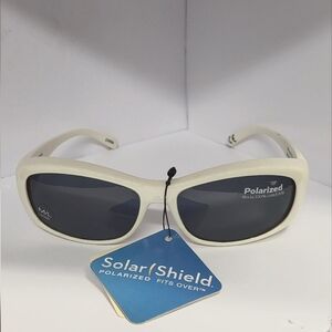 New Polarized solar shield white sunglasses 👓